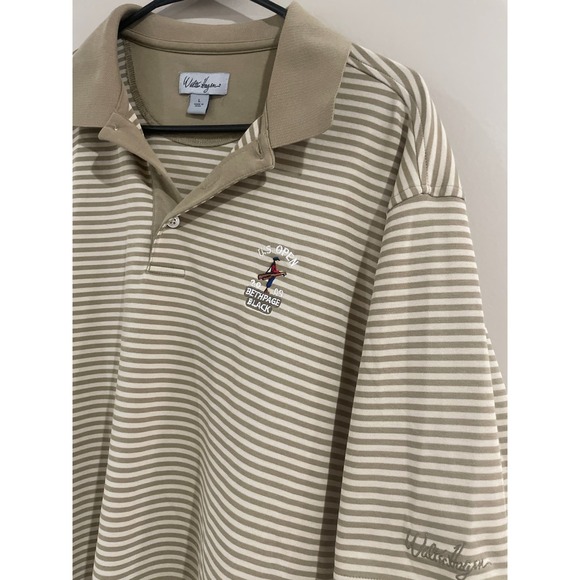 Men’s Large Golf Polo Walter Hagen Bethpage Black 2009 US Open Tan Cream - Picture 2 of 3